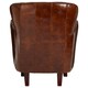 image 5 of Mocha Brown Button Back Armchair,Lounge Chair With Quilted Backrest,Metallic Studded Seat With Walnut Feet Brown