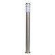 image 1 of ValueLights Wharf Pair Silver 1m Outdoor Bollard Lights and Warm White Bulb