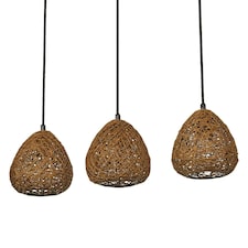 Osram Decor Paper Drop Pendant Linear Ceiling Light 3 X E27 Beige Cream