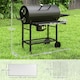 image 7 of Outsunny Charcoal BBQ Grill with Warming Rack Shelves Temperature Gauge