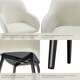 image 5 of Dining Chair Marilyn - corduroy look, upholstered, armchair, continuous backrest - Set of 2 Cream | Cream/Black