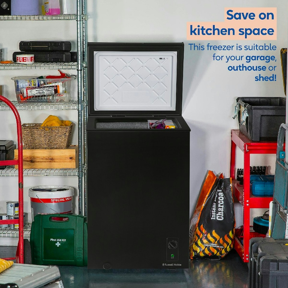 image 1 of Russell Hobbs RH99CF0E1B Chest Freezer 99L Freestanding Black 5 Year Guarantee Black