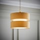 image 2 of ValueLights Sophia Pair of Small Sand 2 Tier Lamp Shades & Bulbs | Yellow