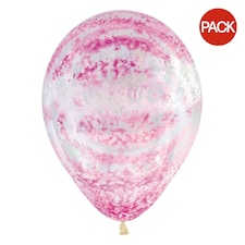 Sempertex Latex Graffiti Balloons (Pack of 25) - Pink/White - One Size