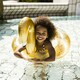 image 6 of Inflatable Pool Float Swim Essentials Swan Glitter