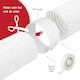 image 3 of SPARES2GO Hose Pipe PVC Duct Extension Kit compatible with Black + Decker Air Conditioner (6m, 5") | White