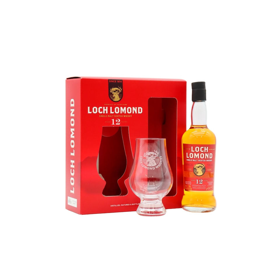Loch Lomond - Single Malt Scotch 12 year old Whisky Glass Pack (20cl)