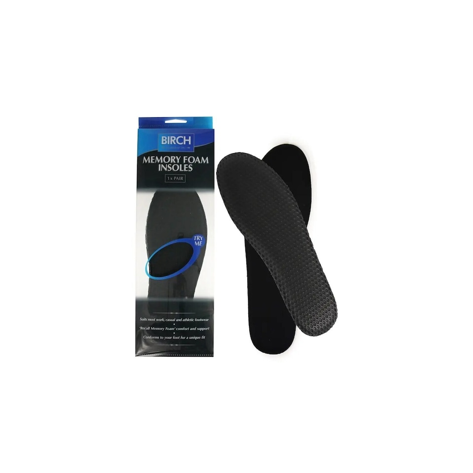 image 1 of BIRCH Gents Memory Foam Insoles - Support and Cushioning