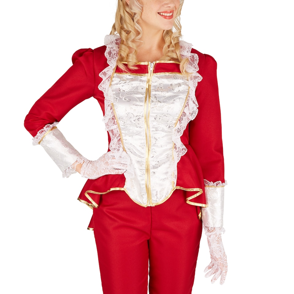 image 1 of Aristocratic Venetian Lady Costume | Red | red/white | XL | 1