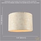 image 7 of Chic Textured Off-Cream Jacquard Drum Shade with Gold Foil Decor Print | Gold | Gold | 1