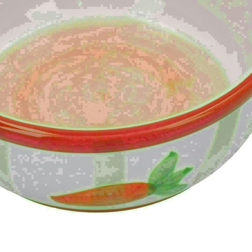 image 1 of 2 Small Animals Rabbit Guinea Ceramic Carrot Stripe Pet Feeding Water Bowls Multi
