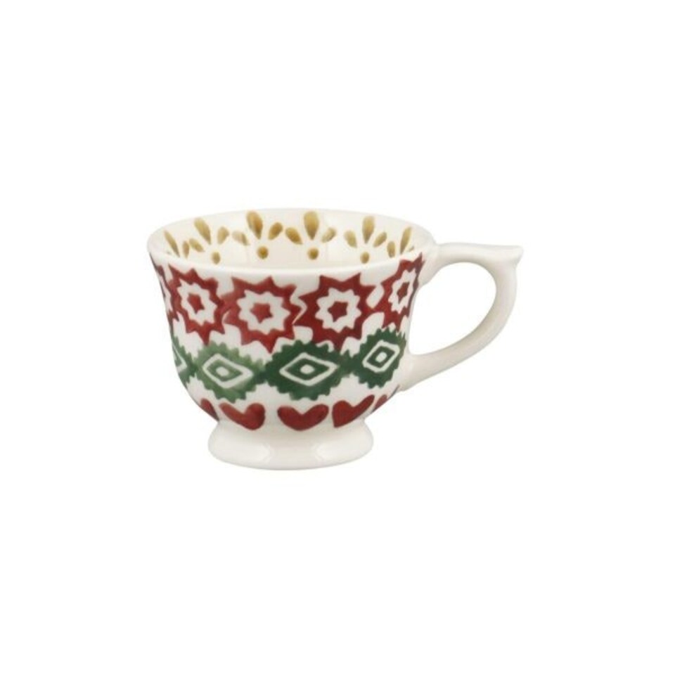 image 1 of Cup: 1 x 30ml Emma Bridgewater Christmas Joy Tiny Teacup Boxed, Ceramic White