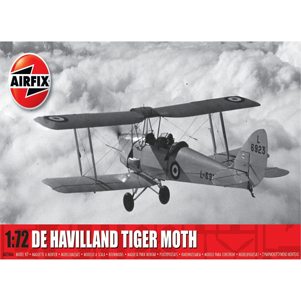 Airfix British de Havilland Tiger Moth (1:72 Scale)