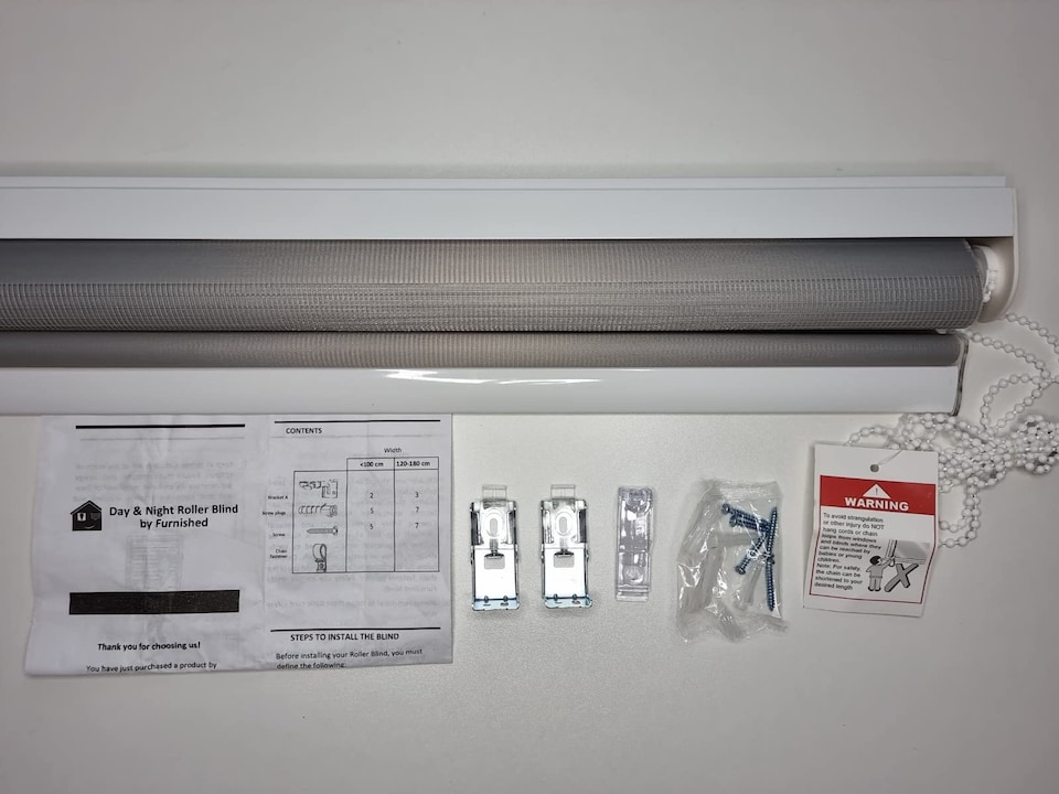 image 1 of Day and Night Zebra Roller Blind 235cm Wide x 210cm Long | Grey | Dark Grey