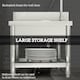 image 4 of HOMCOM Stainless Steel Utility Sink with Cold and Hot Water Pipe Silver Tone
