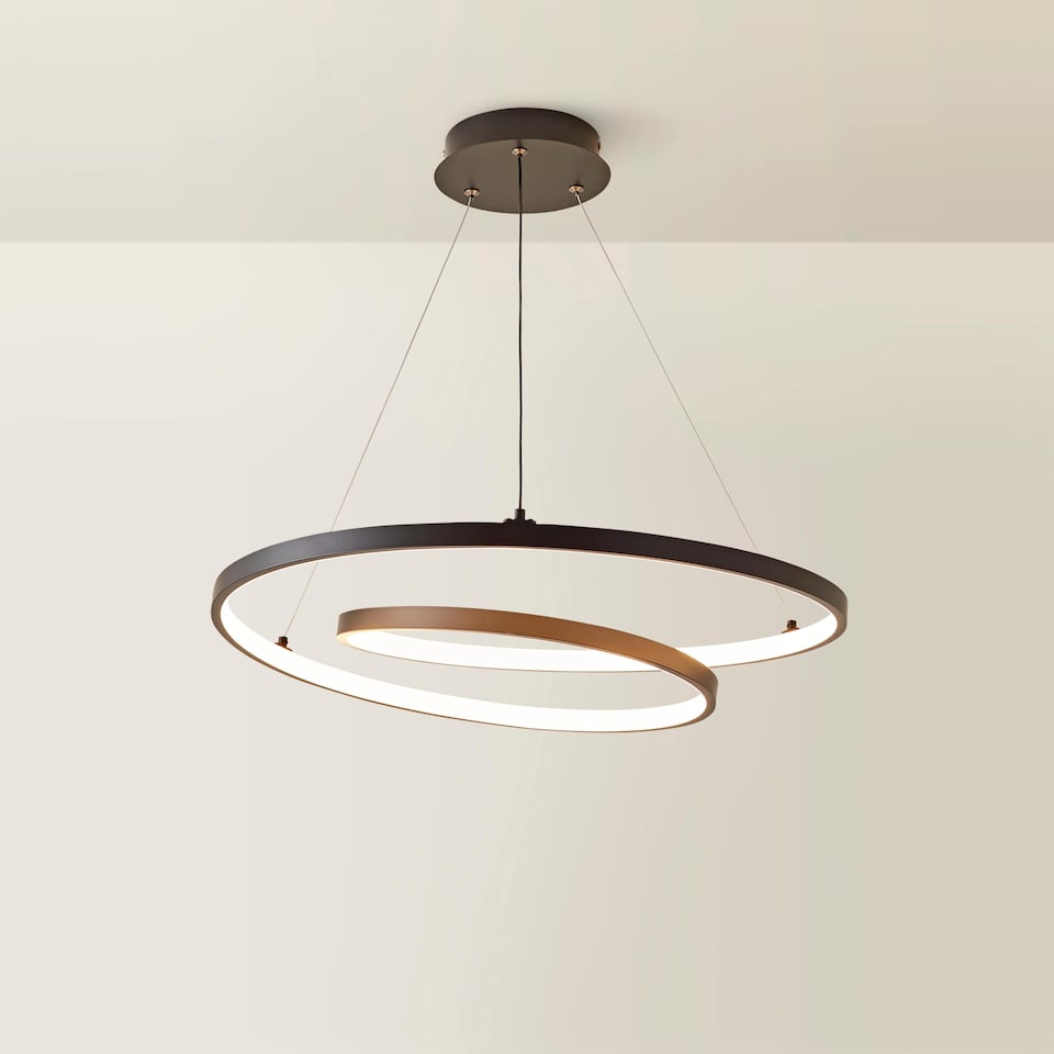 image 1 of ValueLights Infinity Black Loop Integrated LED Ceiling Light | Black