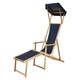 image 2 of Interiors by Premier Blue Lounger, Easy to Clean Lounger Chair Outdoor, Weather-resistant Chaise Lounge, Space-saver Sun Lounger