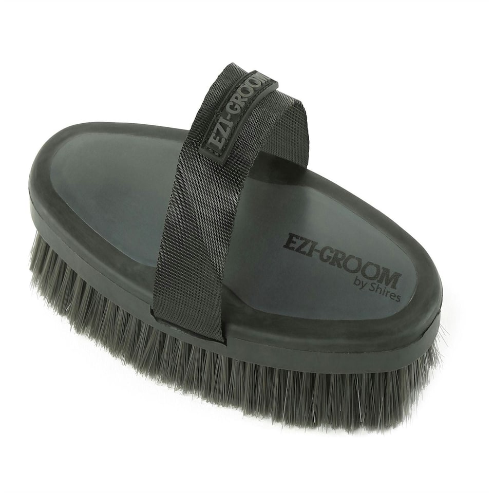 image 1 of Shires Ezi-Groom Grip Body Brush Black | Size: Small
Colour: Black