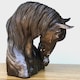 image 3 of Horse And Foal Heads Sculpture In Solid Cold Cast Bronze Designed By David Geenty