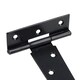 image 3 of 10" (250mm) Heavy Duty T Tee Hinges for Doors + Gates with Fixing Screws 4pc Black