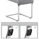 image 5 of Yaheetech  Set of 2 Dining Chairs Faux Leather Chairs with Metal Legs Grey | Light Grey