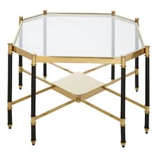 Allessi Silver Metal and  Side Table with Black Legs Black