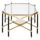 image 1 of Allessi Silver Metal and  Side Table with Black Legs Black