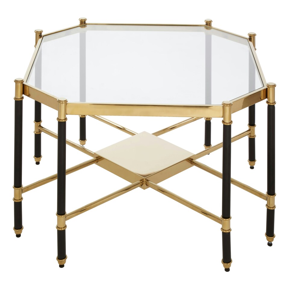 image 1 of Allessi Silver Metal and Side Table with Black Legs Black