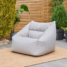Natalia Outdoor Woven Adults Bean Bag Armchair, Ready Filled Large Beanbag Grey | Grey | Grey | M | 1