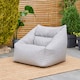 image 1 of Natalia Outdoor Woven Adults Bean Bag Armchair, Ready Filled Large Beanbag Grey | Grey | Grey | M | 1