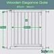 image 3 of Safetots Wooden Elegance Gate, Natural, 87cm - 95cm, Pressure Fit Safety Gate, 65cm Extra Wide Doorway, Easy Installation