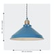 image 8 of First Choice Lighting Set of 2 Maxwell Mirage Blue Brushed Copper Ceiling Pendant Lights Blue | Copper