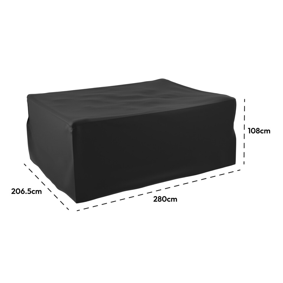 image 1 of KCT 280 x 206.5 x 108cm Rectangle Garden Furniture Cover Black | XL