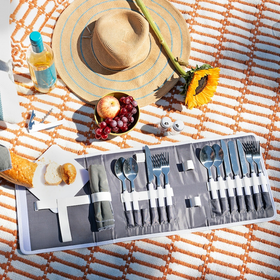 image 1 of Country Living 4-Person Cutlery Picnic set