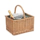 image 1 of Wicker Butchers Basket with Zipped Cooler Bag