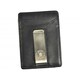 image 1 of Chelsea FC Leather Money Clip Wallet - Black - One Size