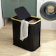 image 6 of HOMCOM 80L Collapsible Laundry Hamper, Washing Basket for Bathroom, Black