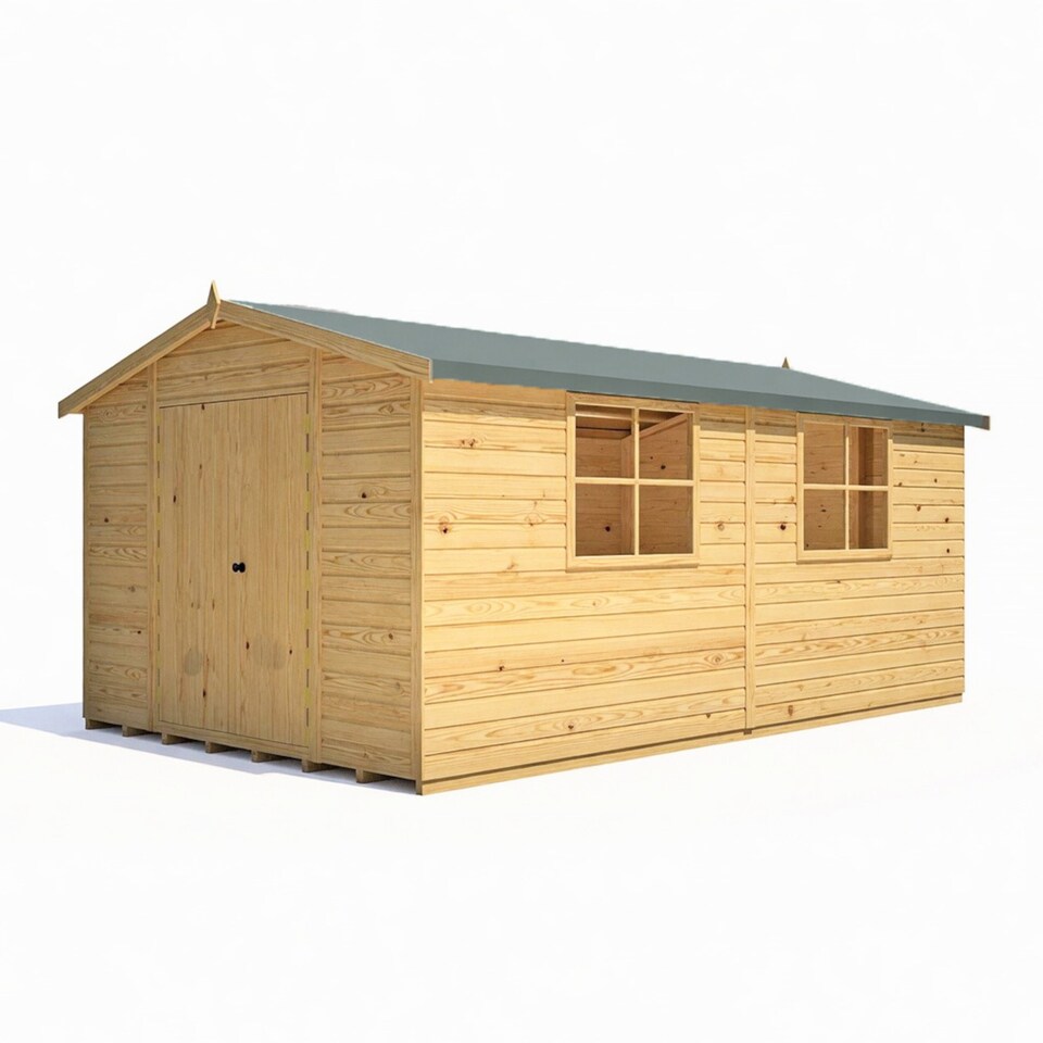 image 1 of Bison 16 x 10 Heavy Duty Shiplap Shed inc Double Door