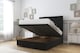 image 2 of Sloomy Manhattan Black Plush Ottoman Bed Base With 54" Floor Standing Headboard 4' Small Double | Black | Black | Small Double | 1