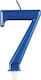 image 2 of Metallic Blue Number 7 Birthday Candle