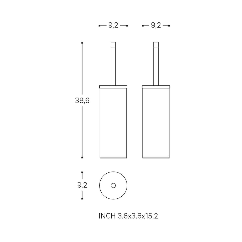 image 1 of COSMIC Toilet brush & holder, Mustard, LOGIC Collection
