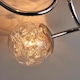 image 5 of Auria LED 3 Light Semi flush Chrome With Chrome Wire, Bead Shade, G9