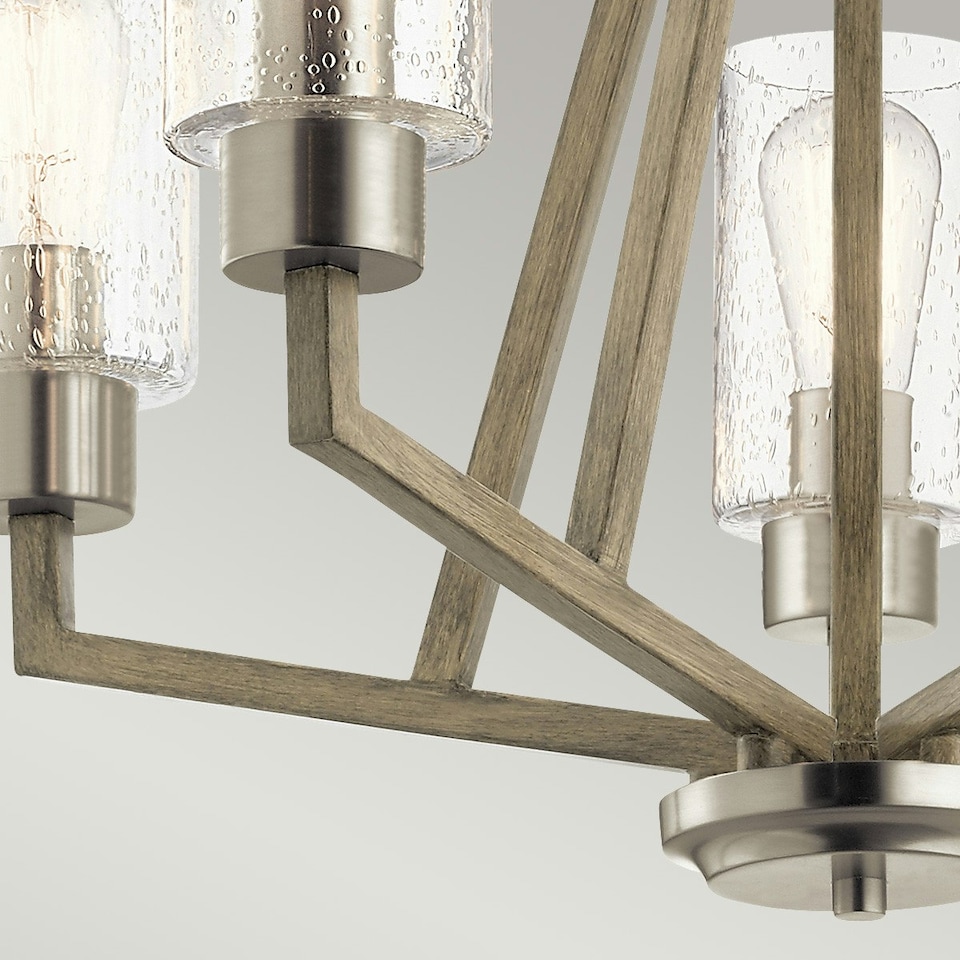 image 1 of Kichler Deryn Multi Arm Pendant Ceiling Light Distressed Antique Grey