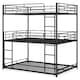 image 9 of COSTWAY Metal Triple Bunk Bed Double Over Double Bunk