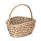 image 3 of Oval Wicker Braid Border Shopping Basket | Brown | Brown | One Size