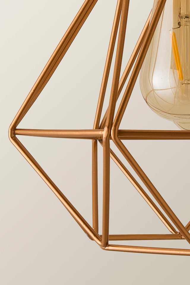 image 1 of ValueLights Diablo Pair Copper Cage Ceiling Shades | Copper