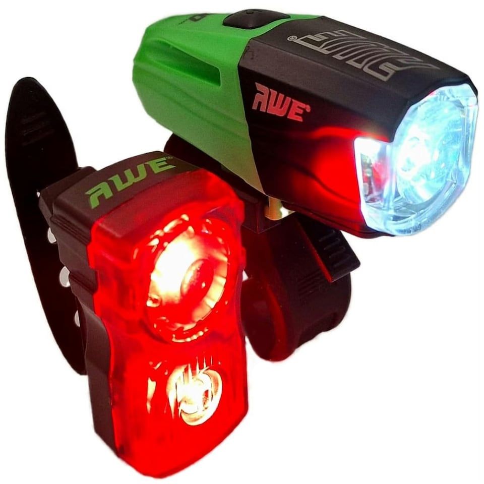 image 1 of AWE AWEBright 740 LUMENS EXTREMELY BRIGHT USB Rechargeable Bike Light Set