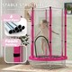 image 3 of AIYAPLAY 4.6FT Kids Trampoline with Safety Enclosure Net, Pink