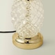 image 3 of ValueLights Contemporary Pineapple Design Gold And Clear Table Lamp With Black Shade