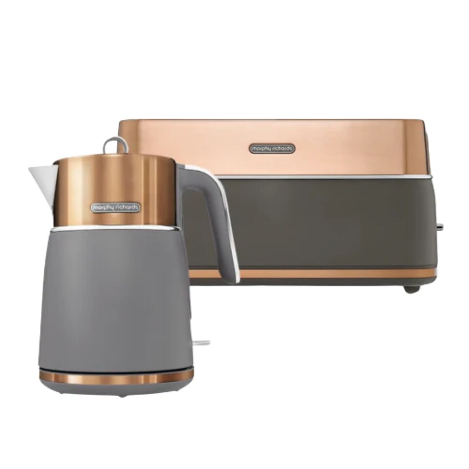 image 1 of Morphy Richards Signature Kettle & Toaster Copper Copper